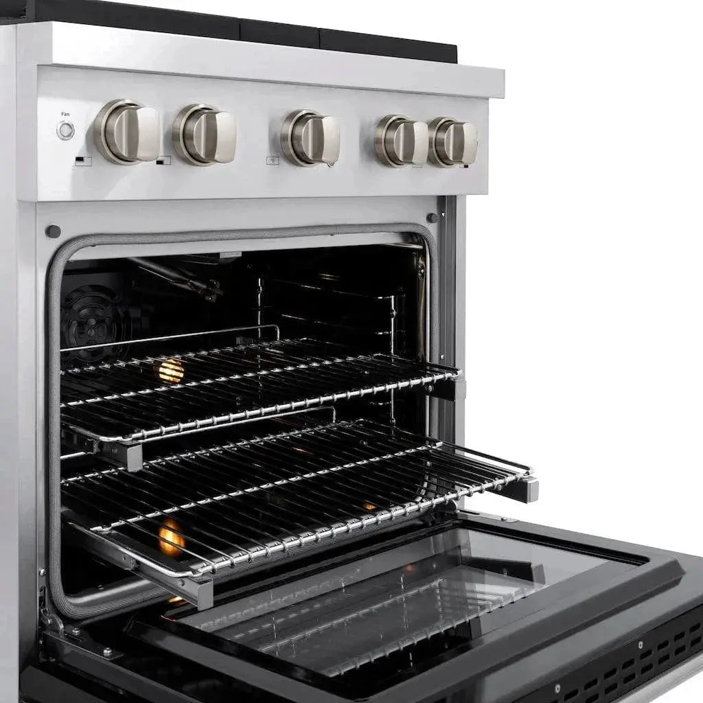 ZLINE 36" Gas Range, Convection Gas Oven, Stainless Steel,Matte Black SGR-BLM-36 by Farmhouse Kitchen and Bath