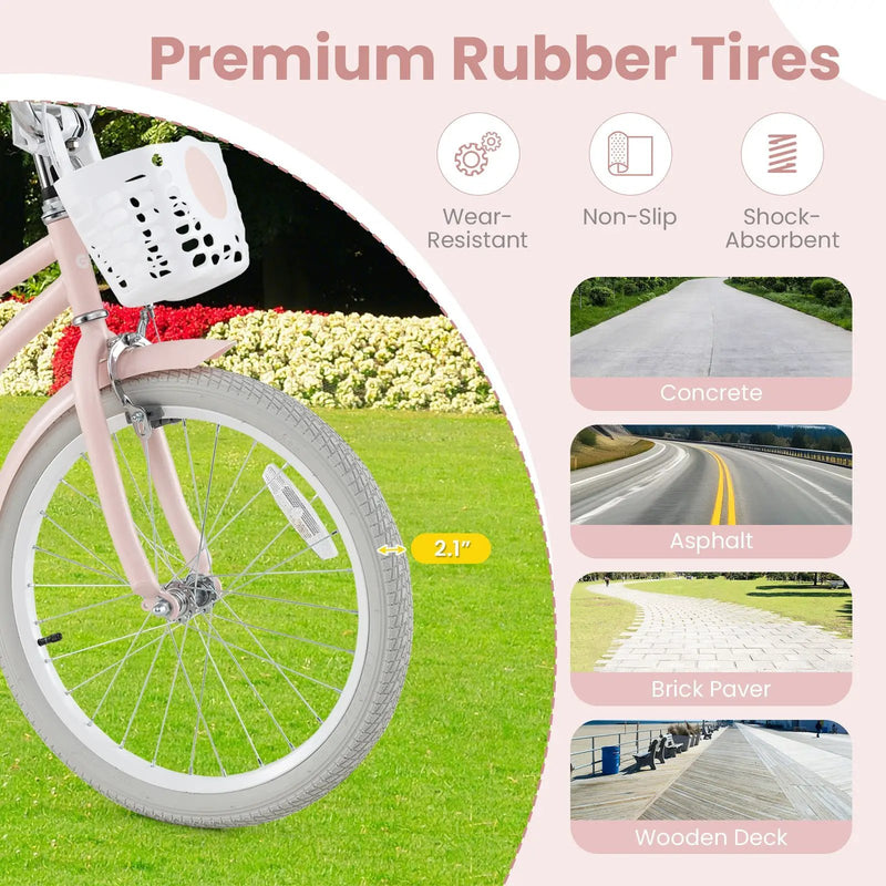 20 Inch Kids Bike with Kickstand for Boys Girls by DirectDeals