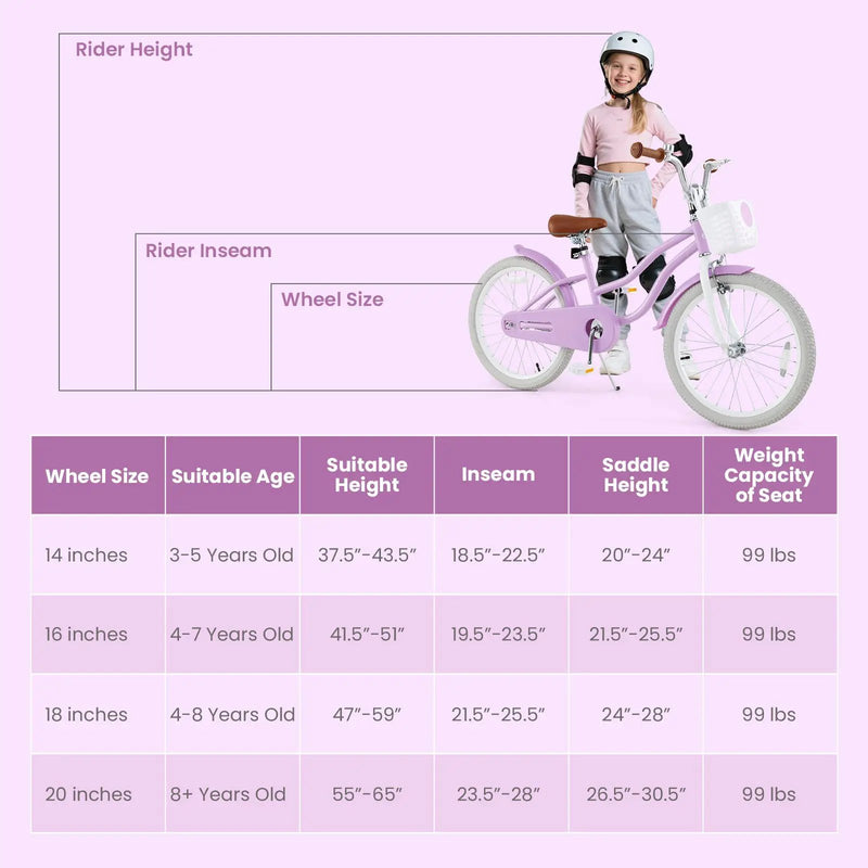 20 Inch Adjustable Kids Bike with 2 Brake System by DirectDeals