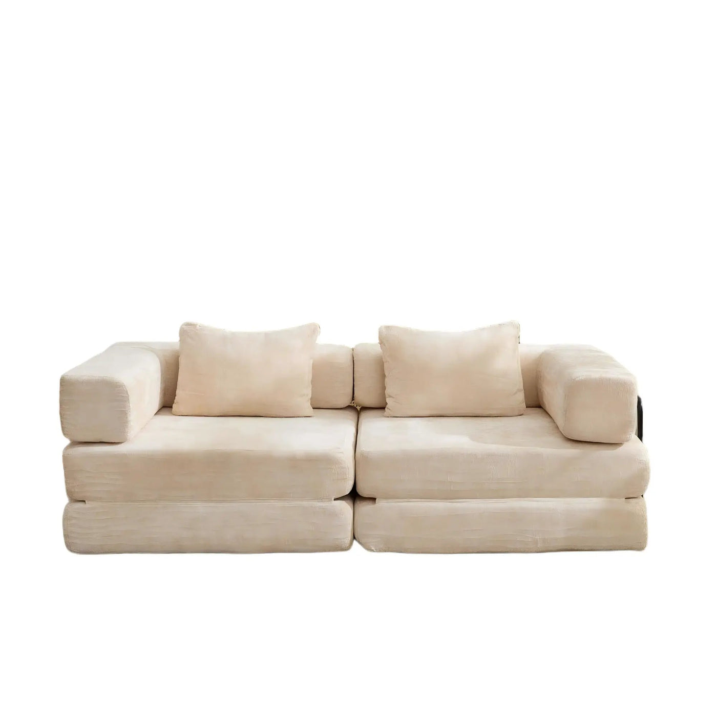 Convertible Floor Sofa Bed With Pillow Back Support Armrest by HouseOfZazla
