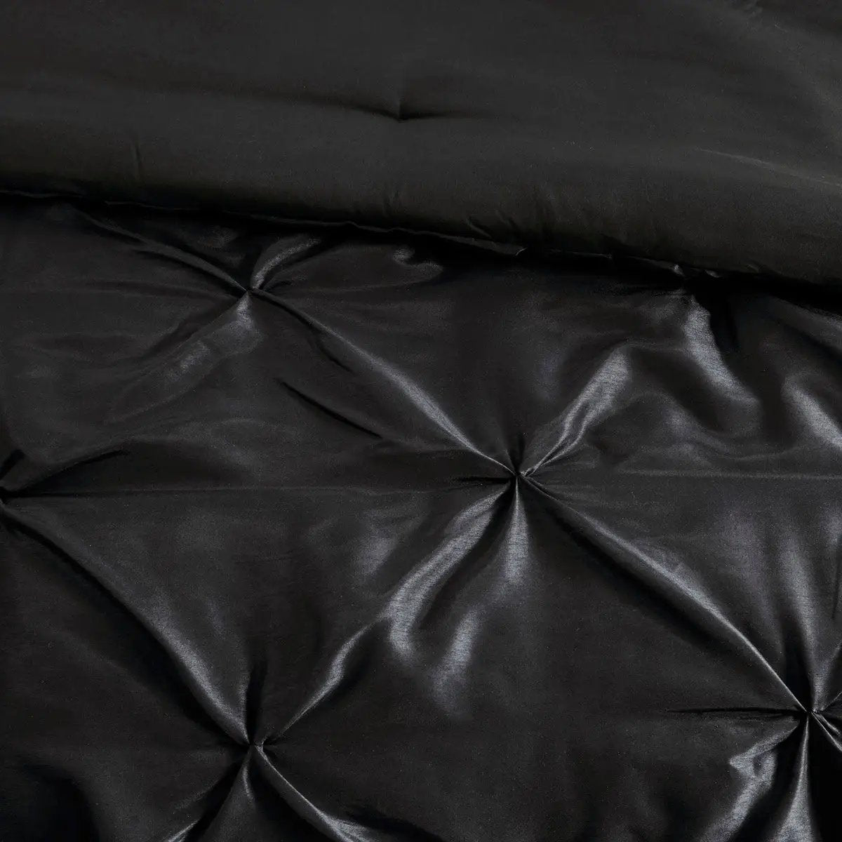 7 Piece Tufted Comforter Set Black Queen by HouseOfZazla
