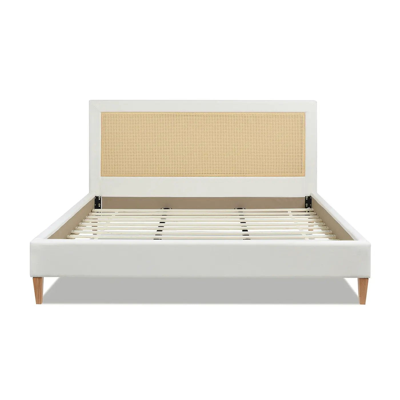 Haley - Upholstered Cane Back Platform Bed by Unique Piece Furniture
