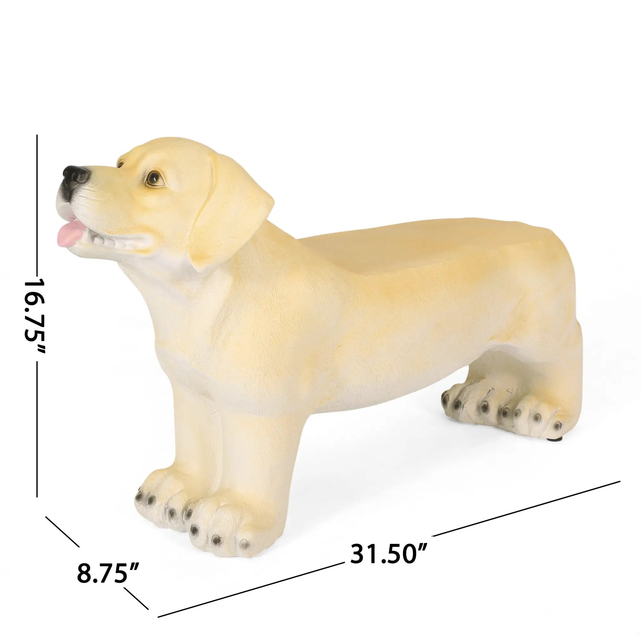 MGO Dog Bench, Outdoor Light Brown, No Assembly Required by HouseOfZazla