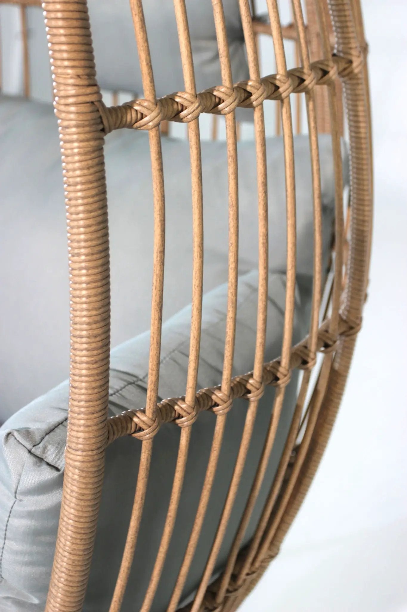 Outdoor Garden Wicker Egg Chair And Footstool Patio Chaise, With Cushions, Outdoor Indoor Basket Chair by HouseOfZazla