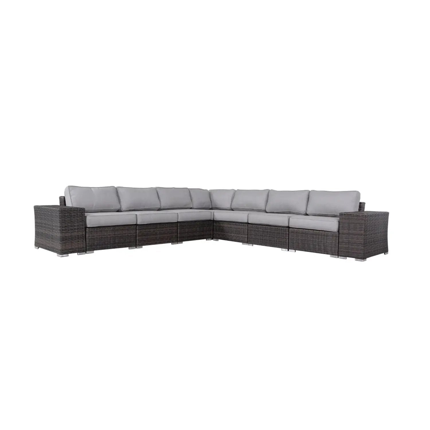 Rattan Sectional Sofa Set With Cushions by Unique Piece Furniture