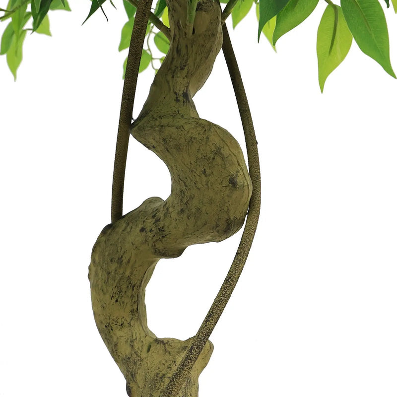 Artificial Ficus Tree With Pot For Home Decor Indoor Plant - Green by Unique Piece Furniture