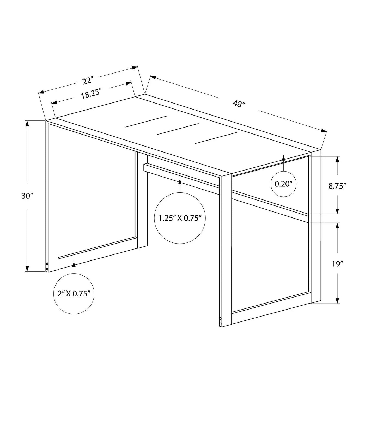 Computer Desk For Home Office, Laptop, Contemporary & Modern by HouseOfZazla