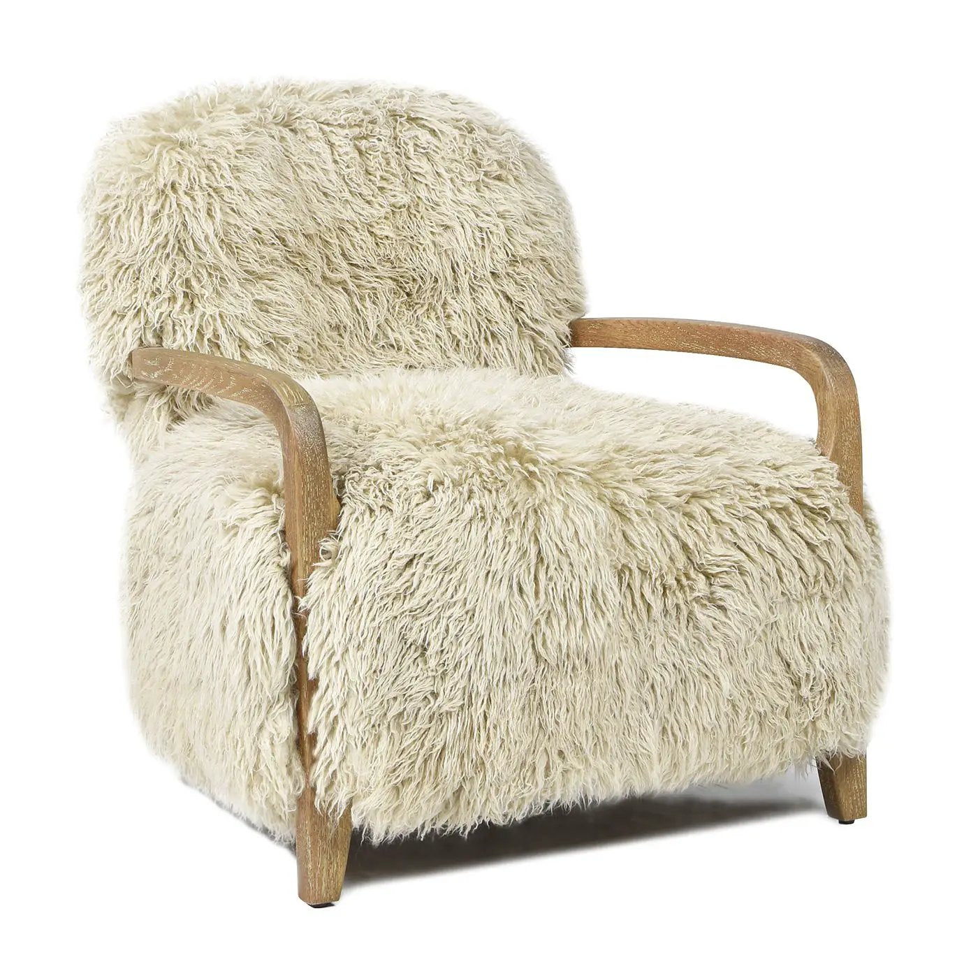 Enchante - New Zealand Sheepskin Accent Arm Chair - Taupe / Natural by Unique Piece Furniture
