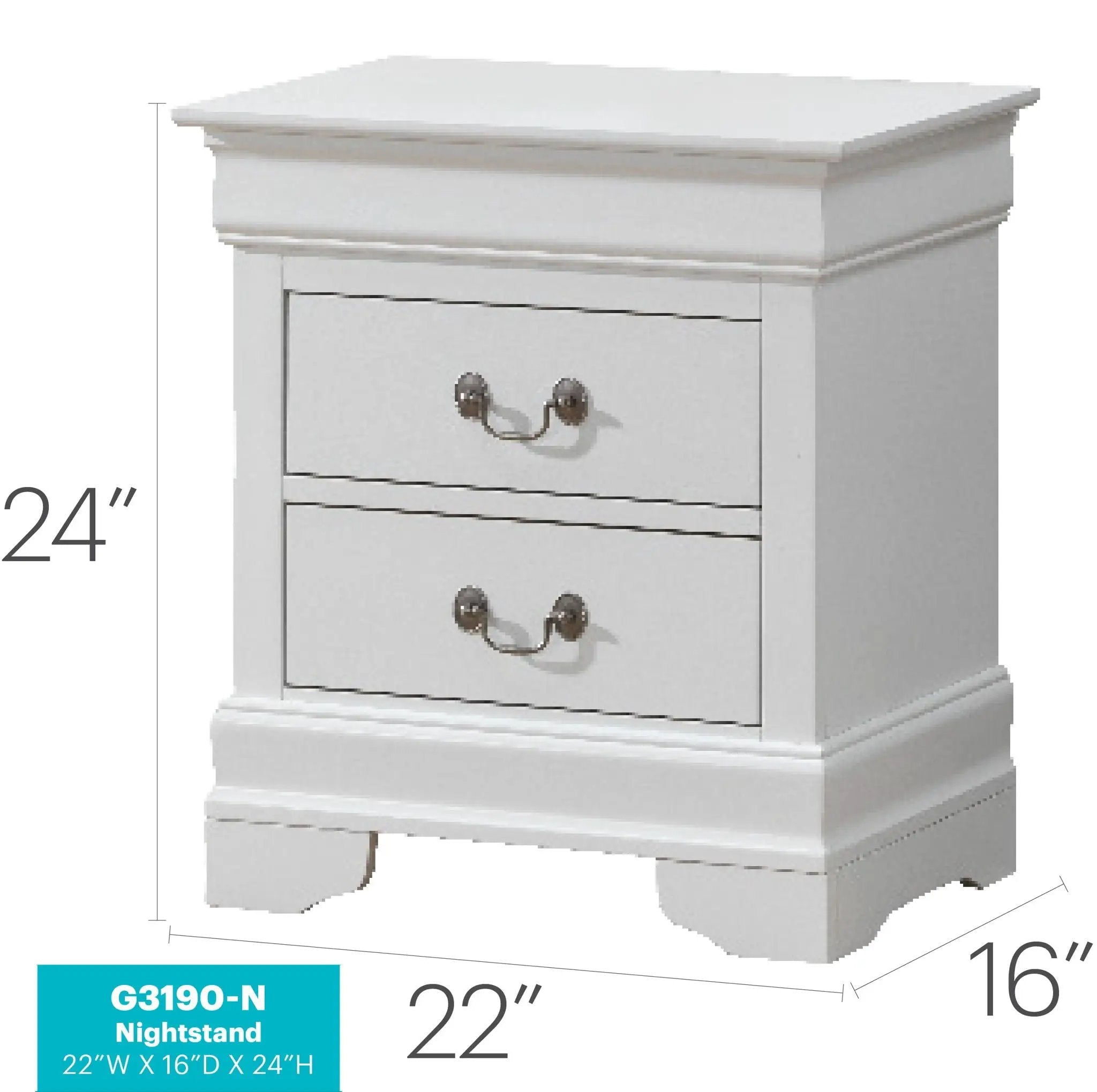 Louis Phillipe - Nightstand - Wood by HouseOfZazla