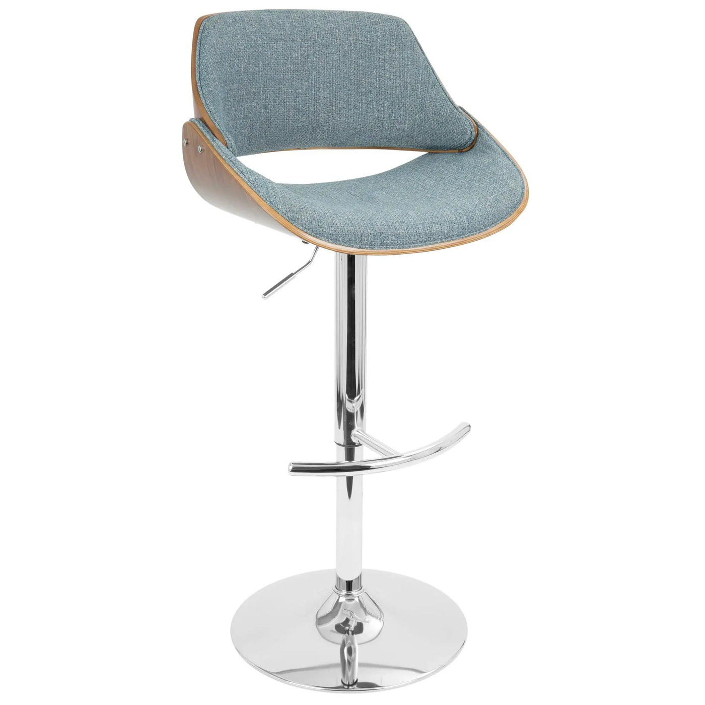 Fabrizzi - Mid Century Modern Adjustable Barstool With Swivel (Set of 2) by HouseOfZazla
