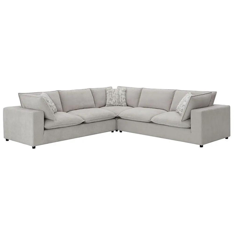 Marisa - Modular RF Loveseat With 2 Pillows - Beige Boucle by Unique Piece Furniture