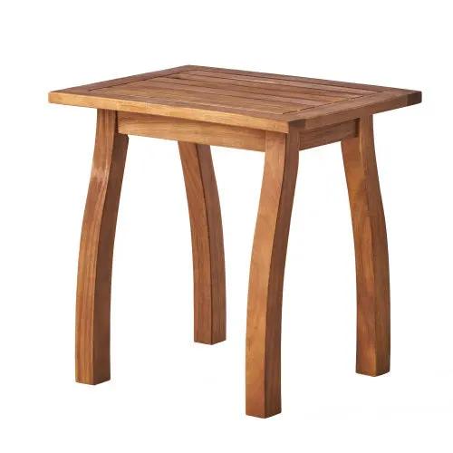 Patio Conversation Set with Acacia Wood Armchairs and End Table by HouseOfZazla