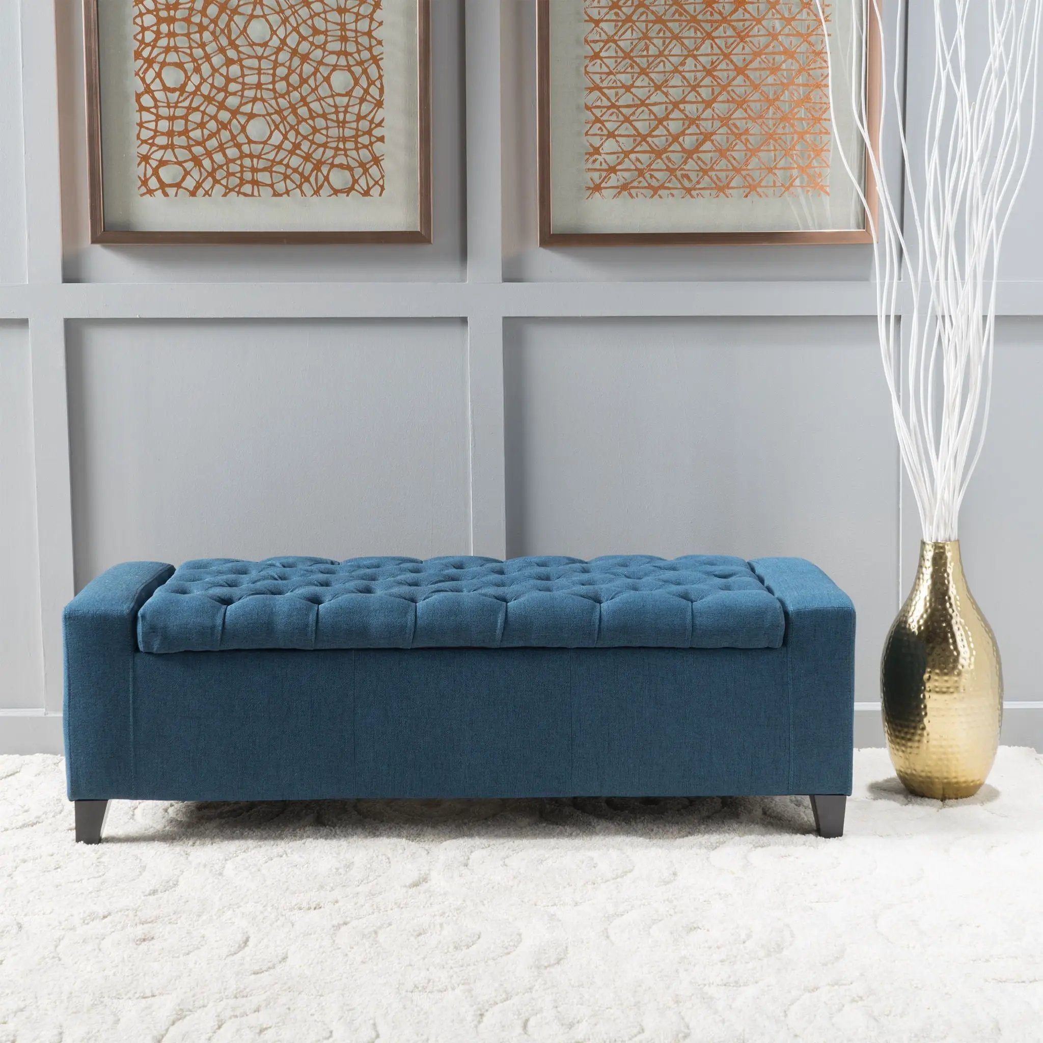 Guernsey Ottoman Storage With Tufted Top by HouseOfZazla