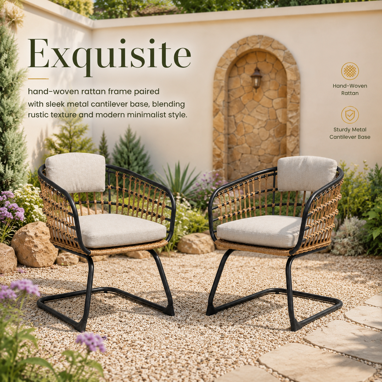 Wicker Dining Chair Set of 2 by HouseOfZazla
