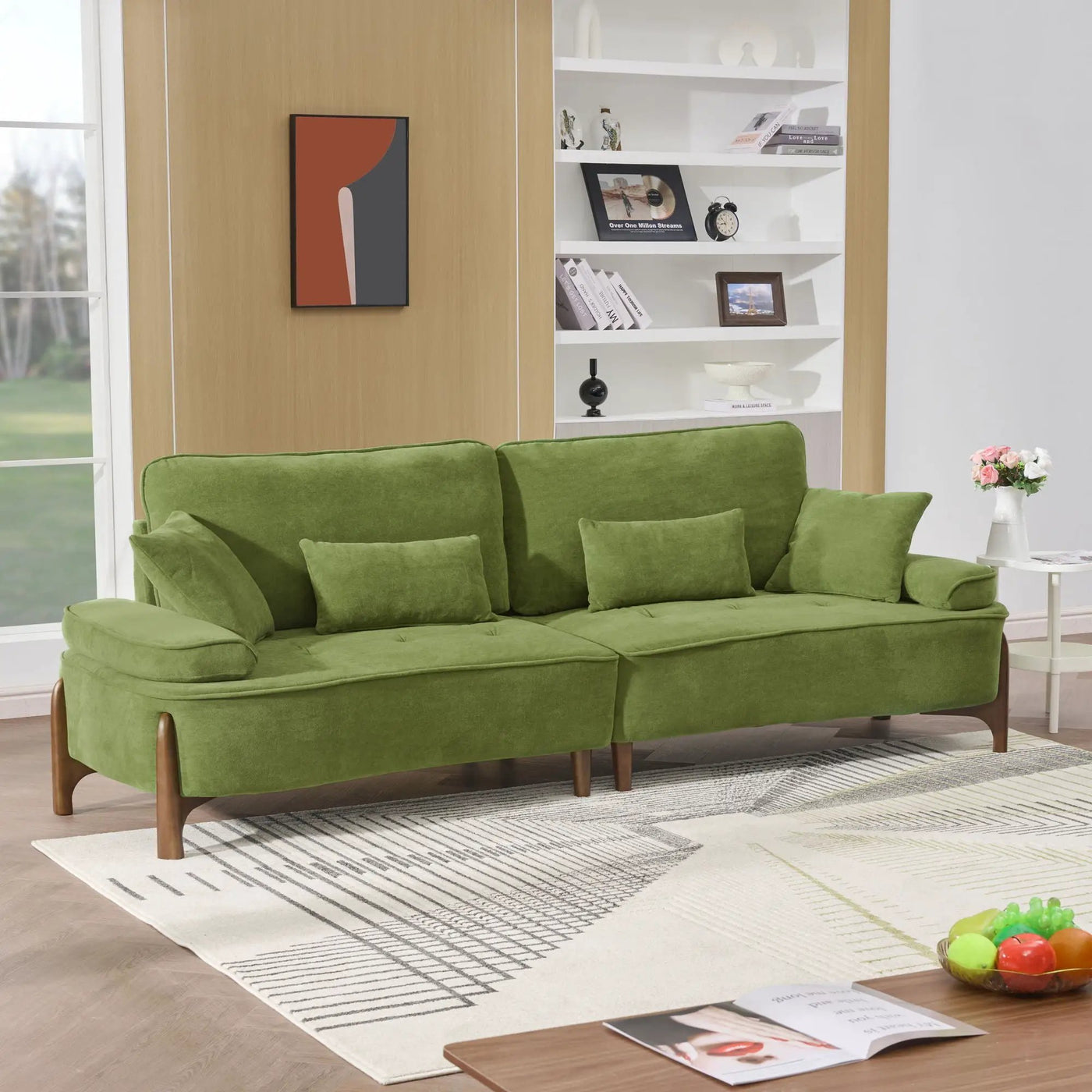 Comfortable Deep Seated Sofa With Pillows by Unique Piece Furniture