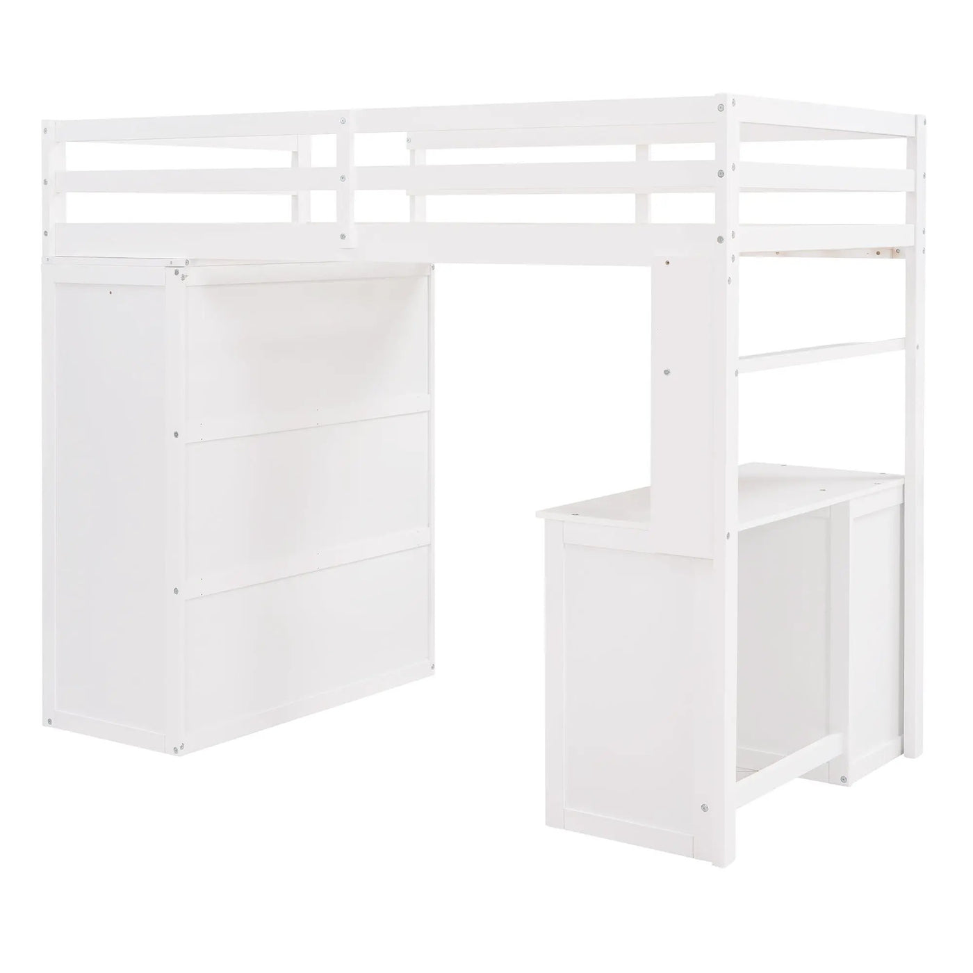 Loft Bed With Drawers, Desk, And Wardrobe by HouseOfZazla