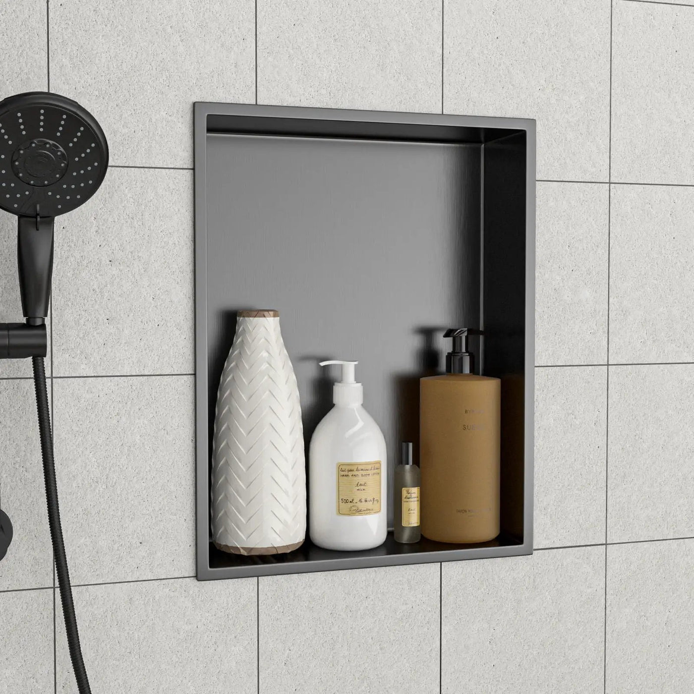 Stainless Steel Shower Niche With Seamless Design For Bathroom Storage by HouseOfZazla