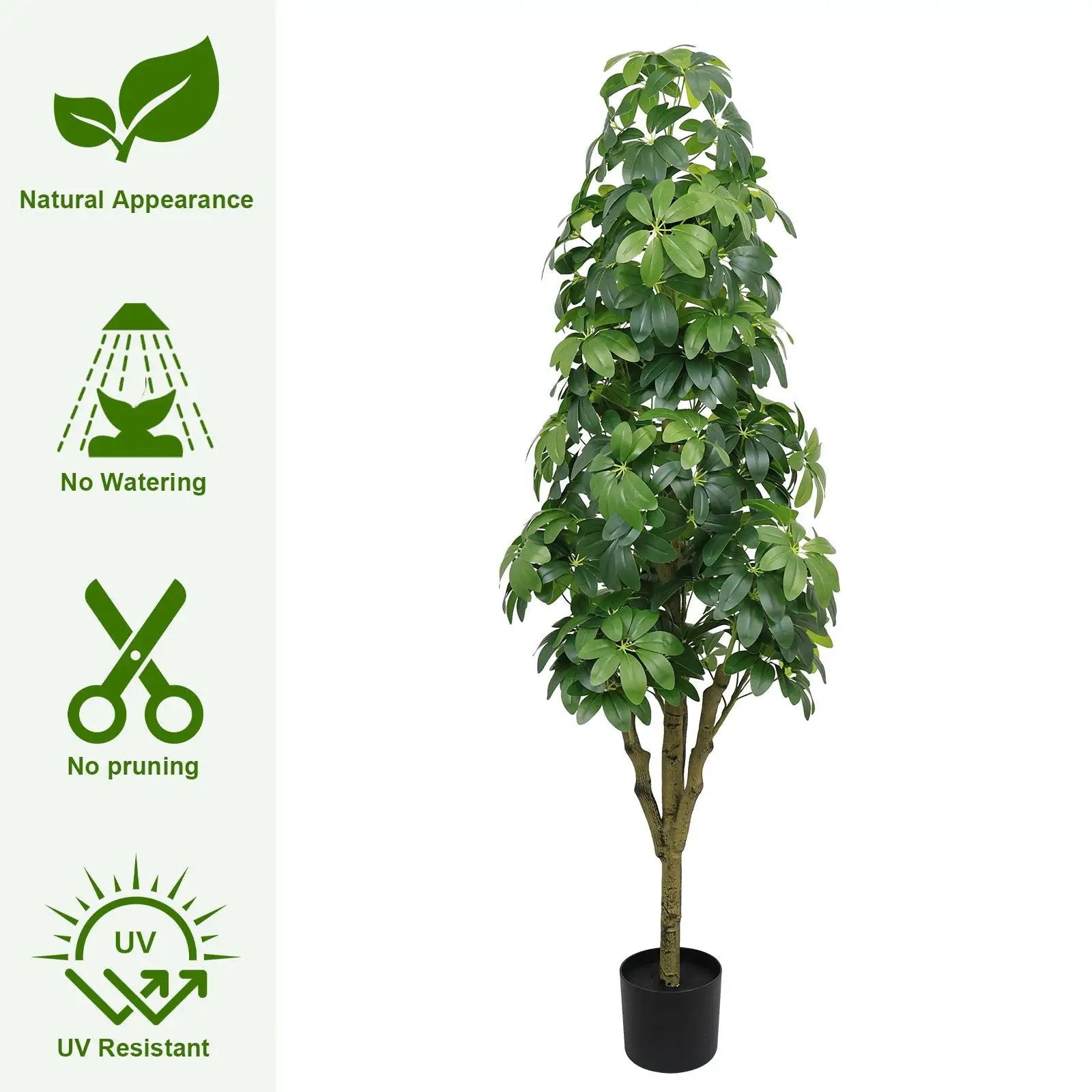 Realistic Faux Tree With Lifelike Foliage For Indoor And Outdoor Use - Green by Unique Piece Furniture