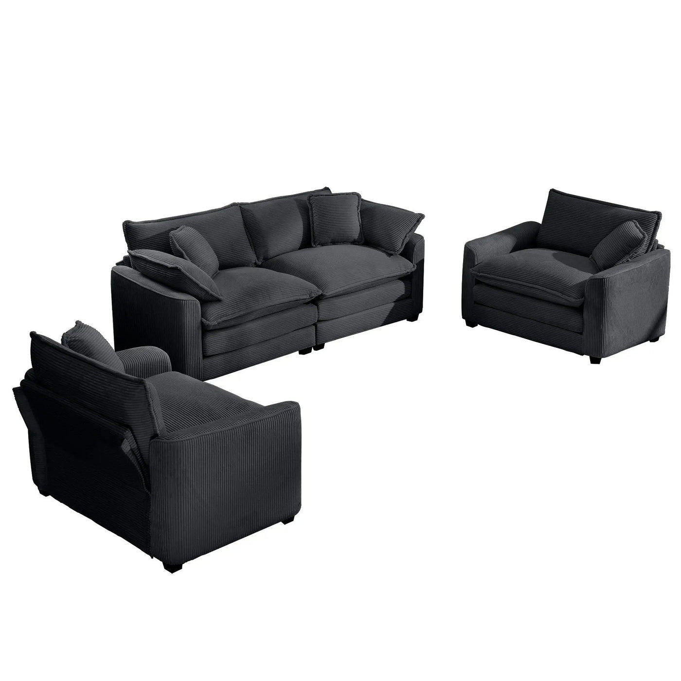Elegant Oversized Sectional Sofa Set With Deep Seats And Flexible Layout by Unique Piece Furniture