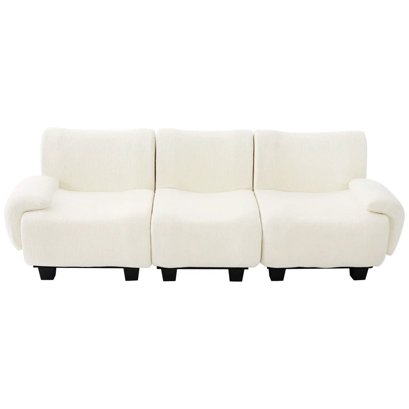 3 Seater Sofa Couch With Curved Armrests by HouseOfZazla