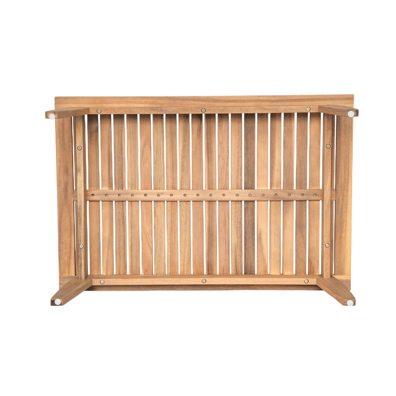 Outdoor 2pc Acacia Wood and Rope Patio Chat Set by HouseOfZazla