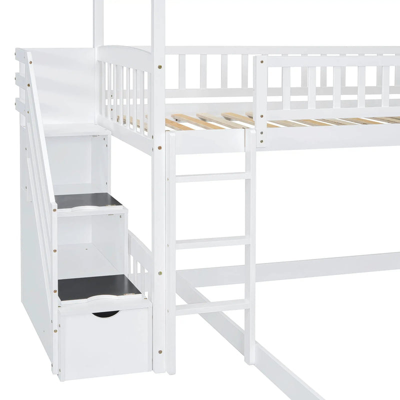 House Bunk Bed With Slide by HouseOfZazla