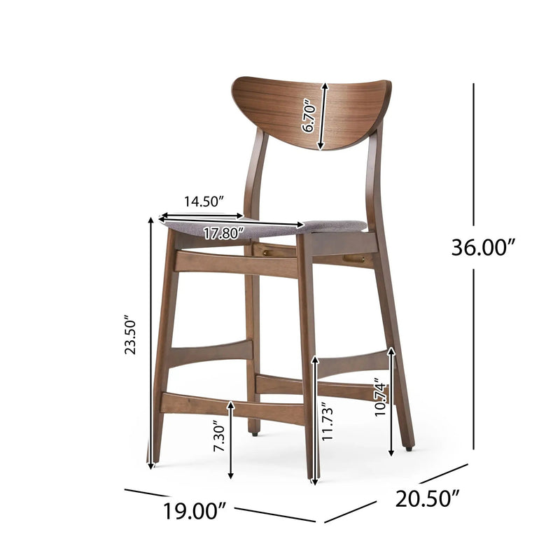 Elegant Counter Height Chair With Cushioned Seat by HouseOfZazla