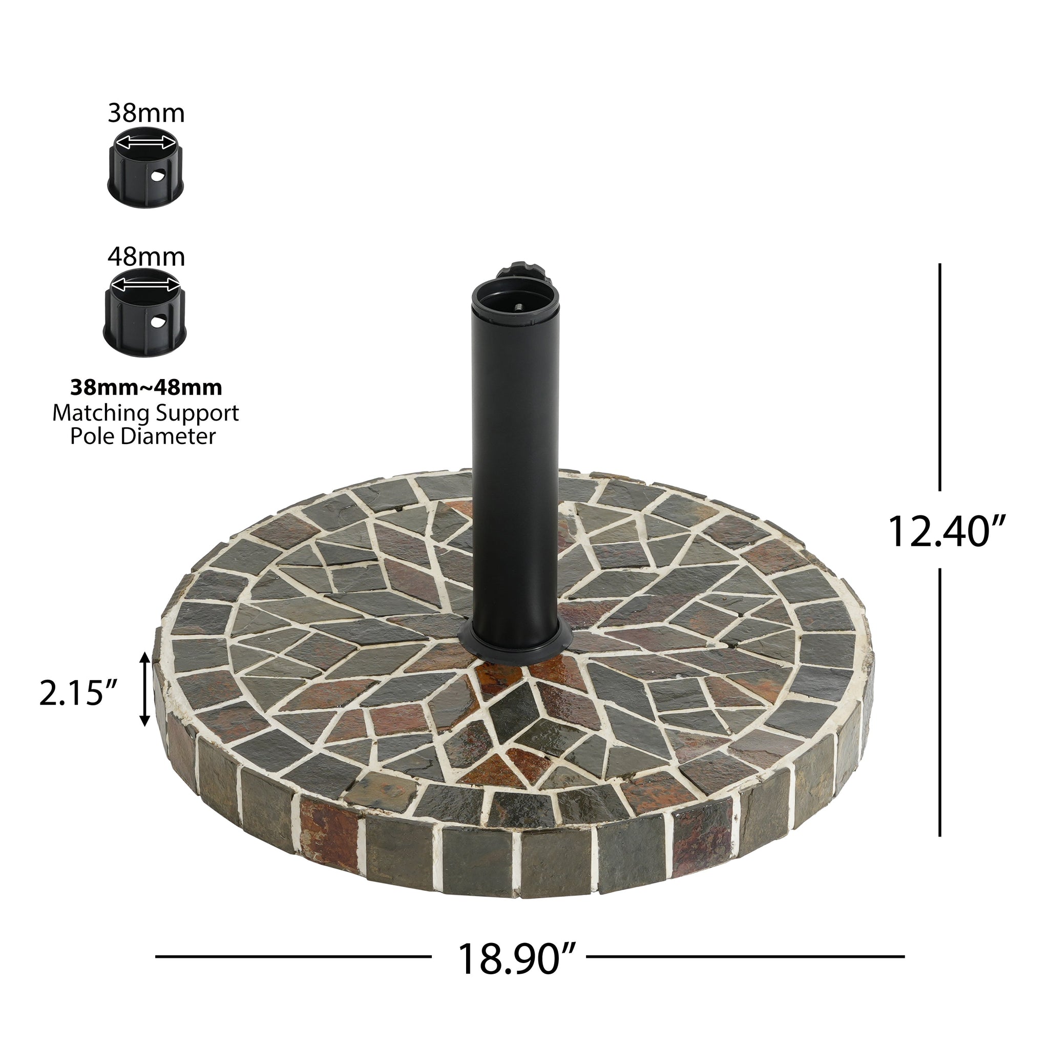 Enzo Tile Round Umbrella Base by HouseOfZazla