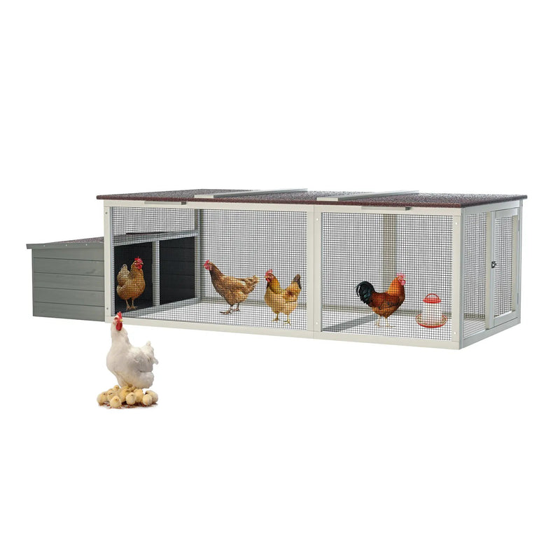20.93ft² Large Wooden Chicken Coop Outdoor Hen House by HouseOfZazla