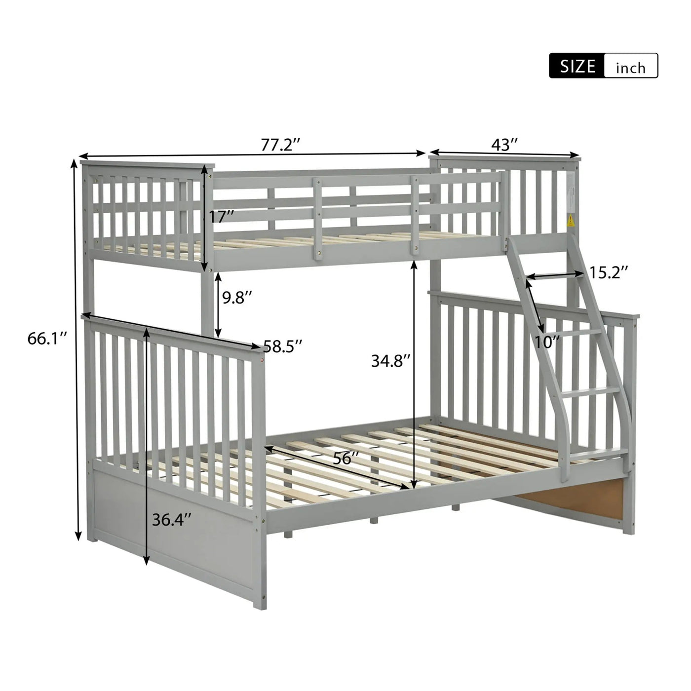 Bunk Bed With Ladder, And Safety Guard Rails by HouseOfZazla