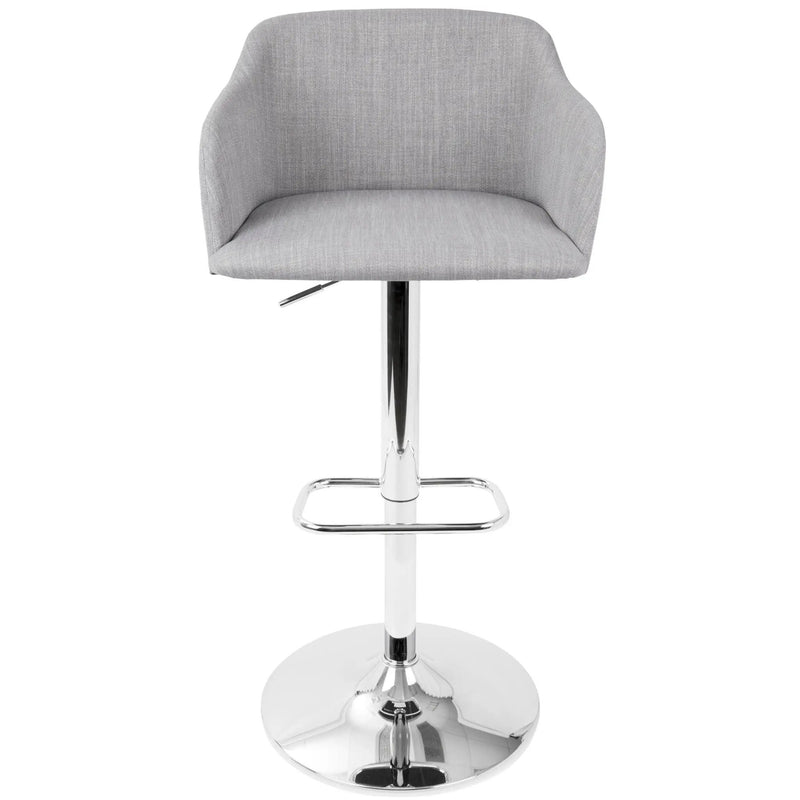 Daniella - Contemporary Adjustable Barstool With Swivel - Light Gray by Unique Piece Furniture