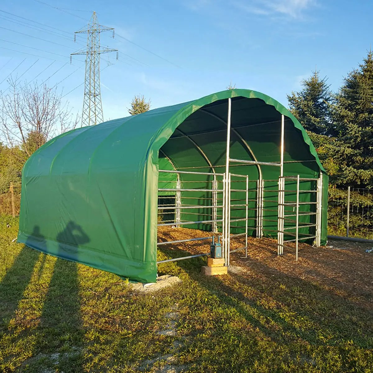 20' x 20' Livestock Corral Shelter with Front Door by Chery Industrial