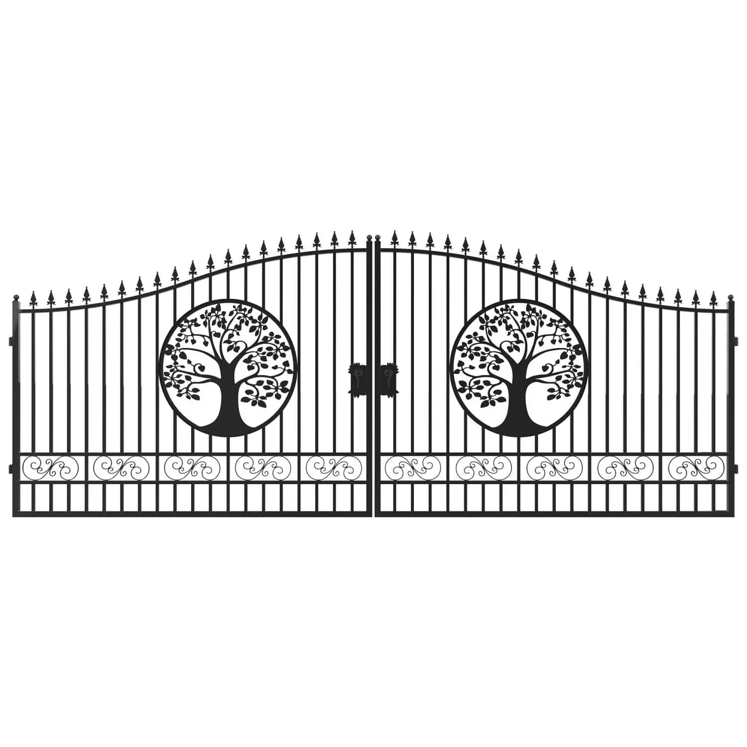 20x8 ft Steel Dual Swing Driveway Gate by Chery Industrial