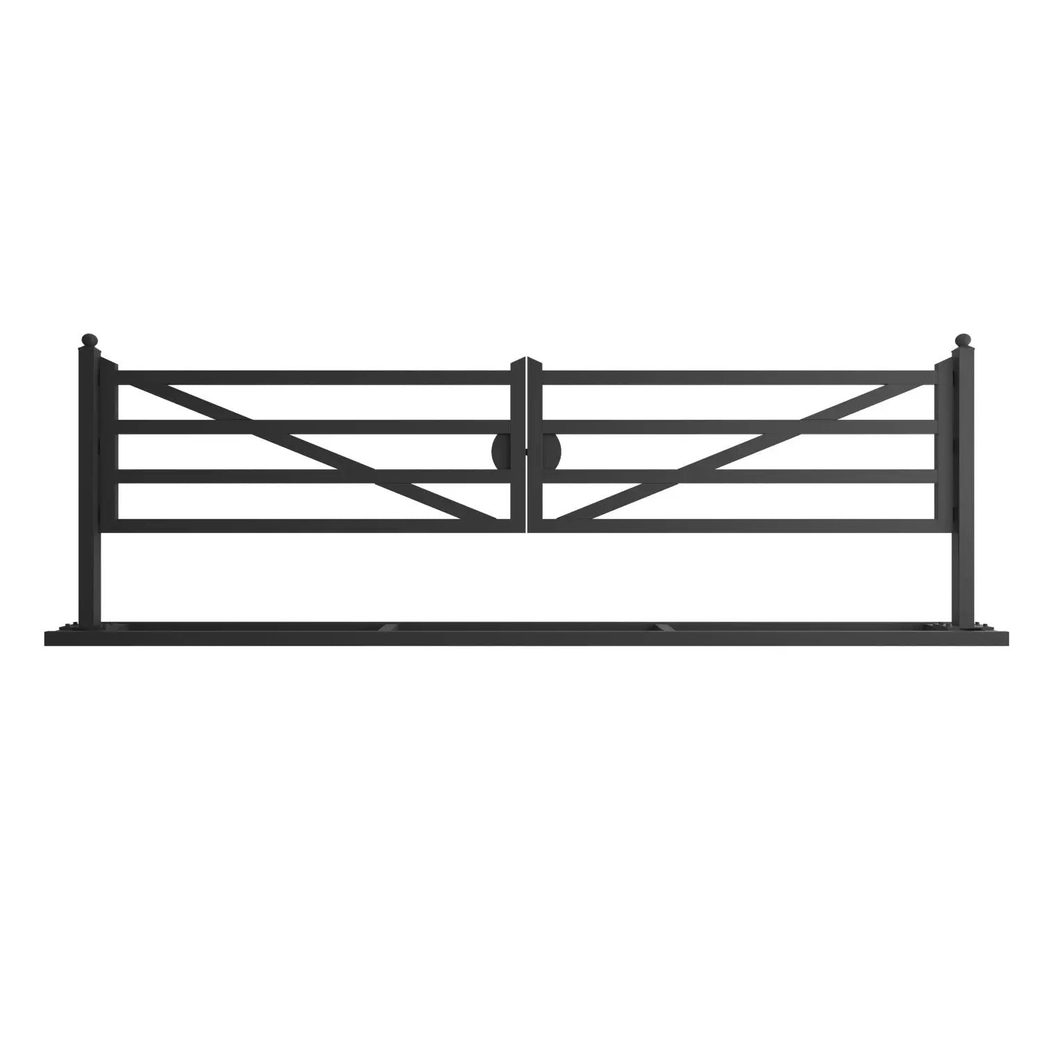 20 ft Farm Driveway Gate with Diagonal Tubes, Dual Swing by Chery Industrial