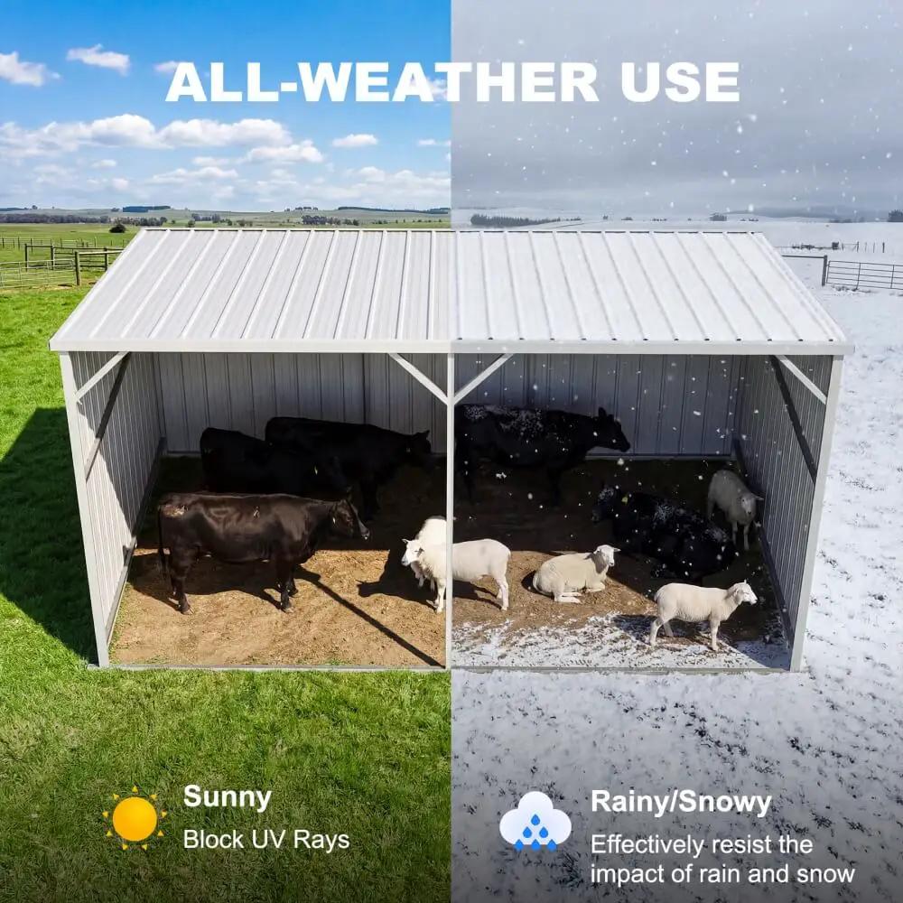 20'x12' Metal Livestock Shed for Horses & Farm Animals by Chery Industrial