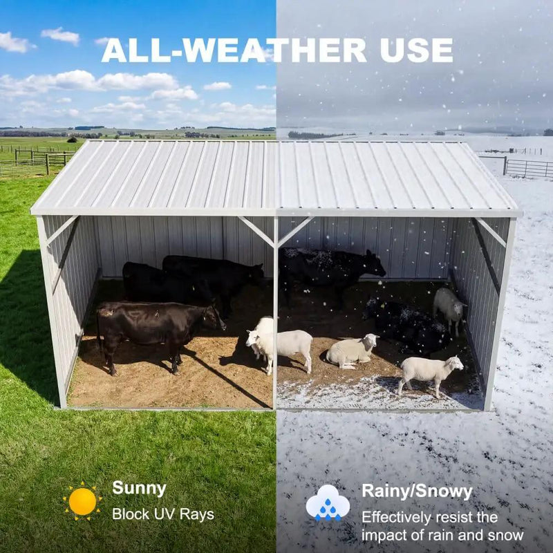 20'x12' Metal Livestock Shed for Horses & Farm Animals by Chery Industrial