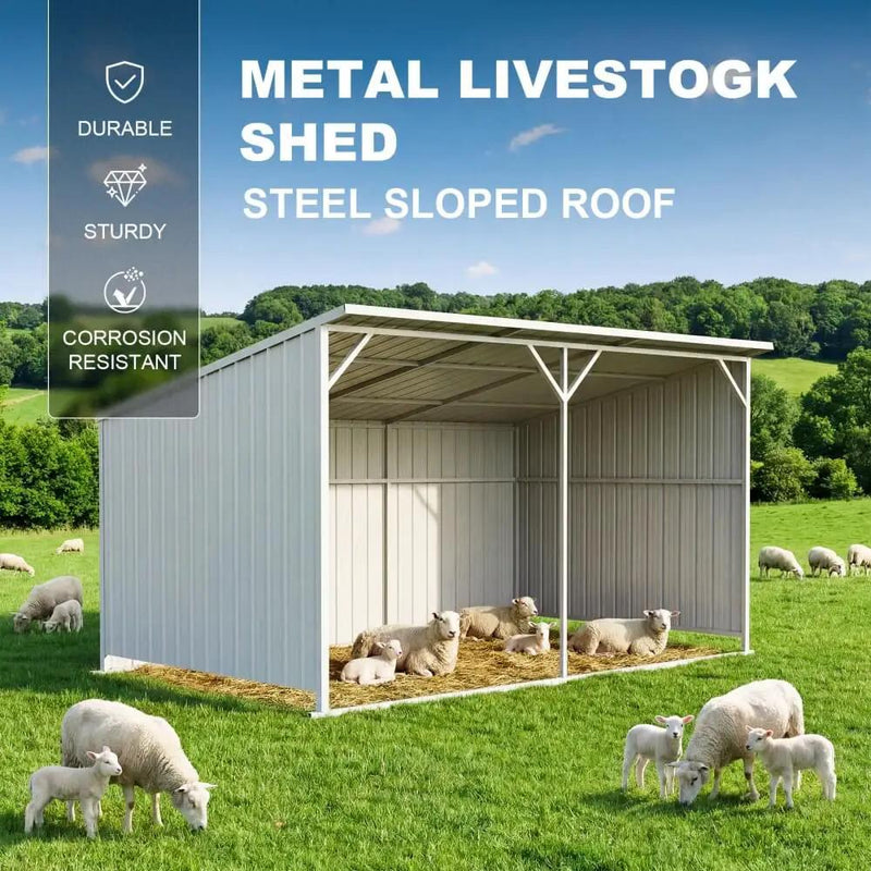 20'x12' Metal Livestock Shed for Horses & Farm Animals by Chery Industrial