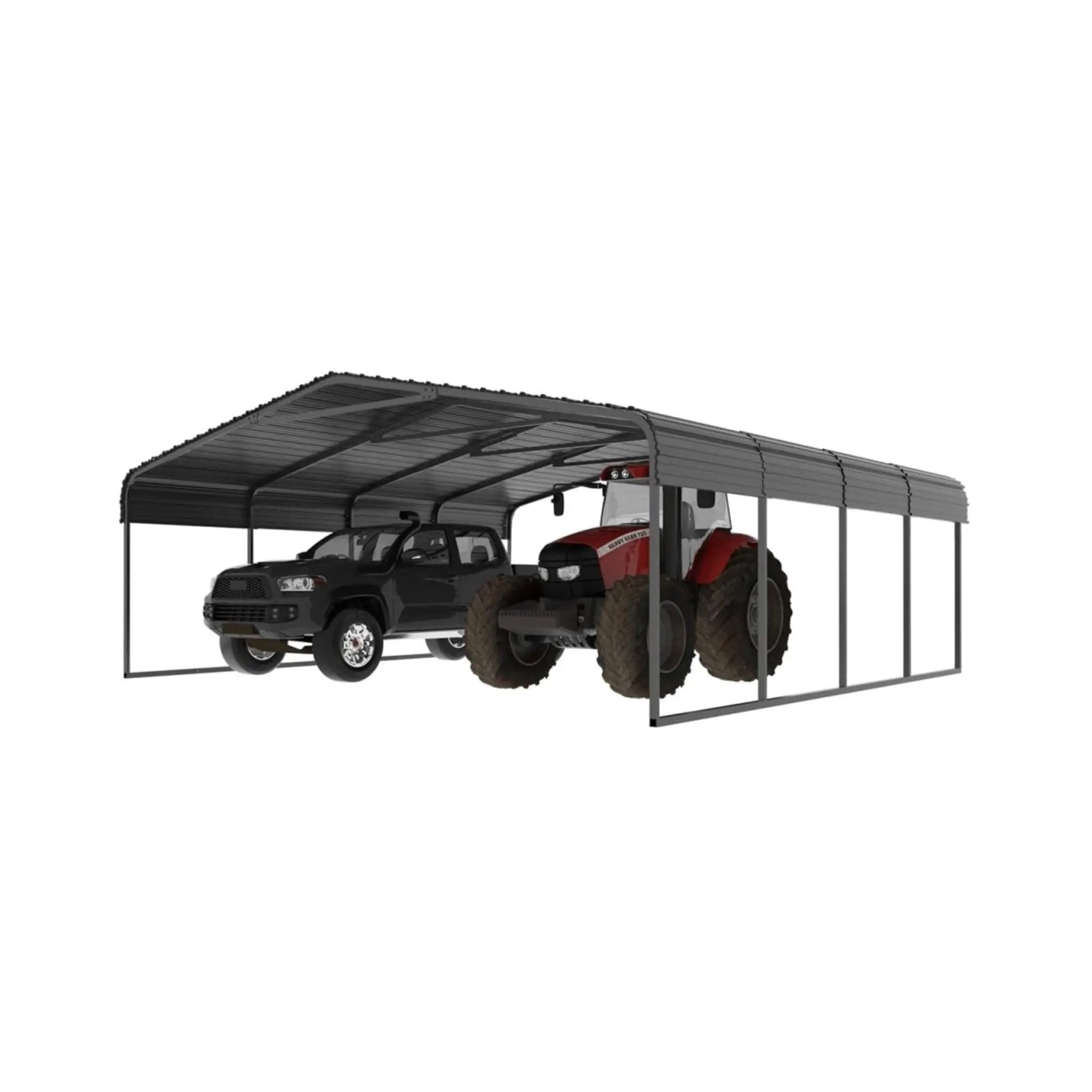 [20X20FT] Alora Extra Large Premium Heavy-Duty Outdoor Metal Carport Shelter (SAK97425) by SAKSBY WHOLESALE