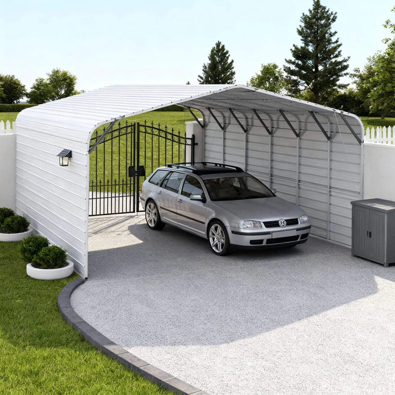 [20X30FT] Alora Heavy-Duty Outdoor Galvanized Steel Carport (SAK21596) by SAKSBY WHOLESALE