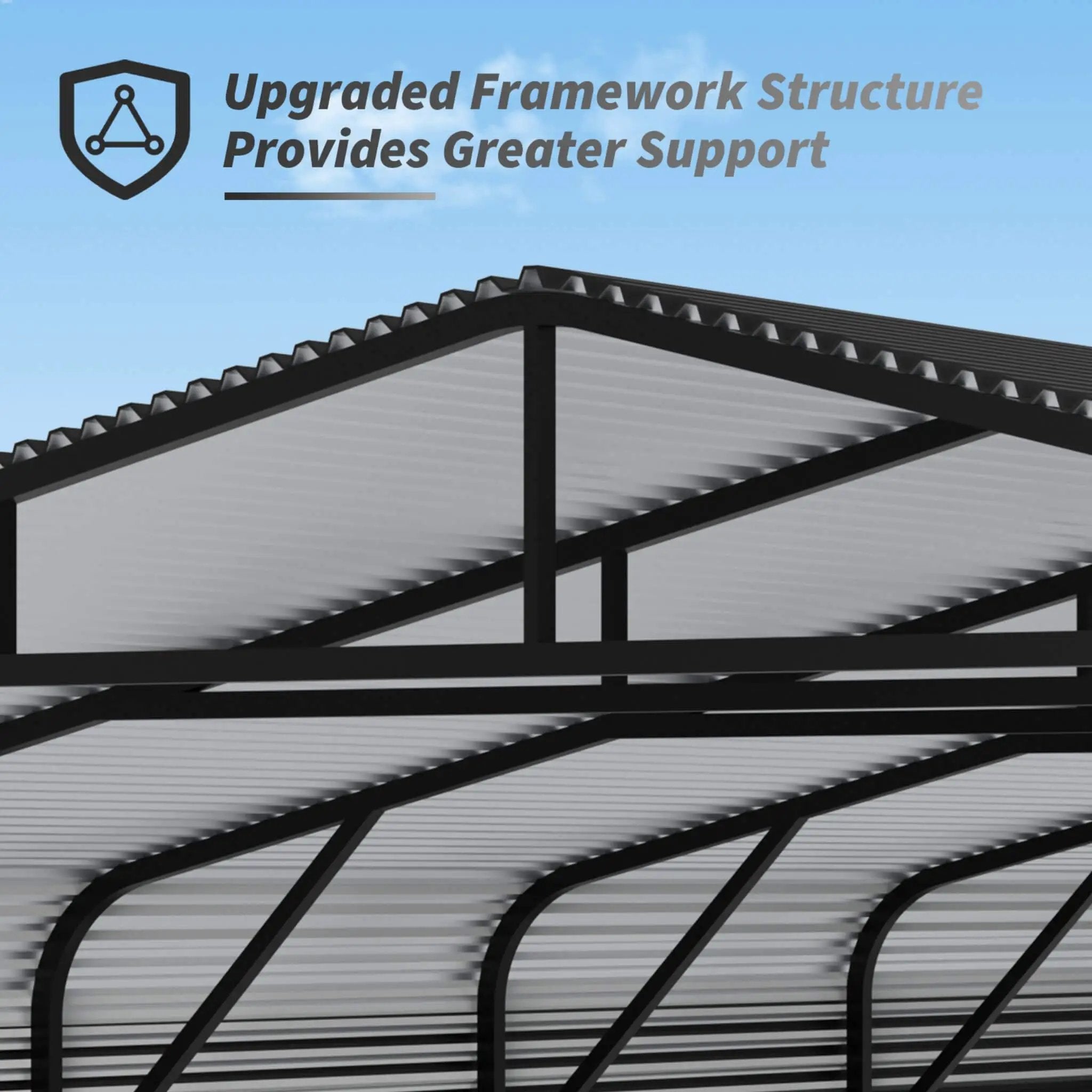 [20X30FT] Alora Heavy-Duty Wind-Resistant Steel Roof Carport With Triangular Frame (SAK94812) by SAKSBY WHOLESALE