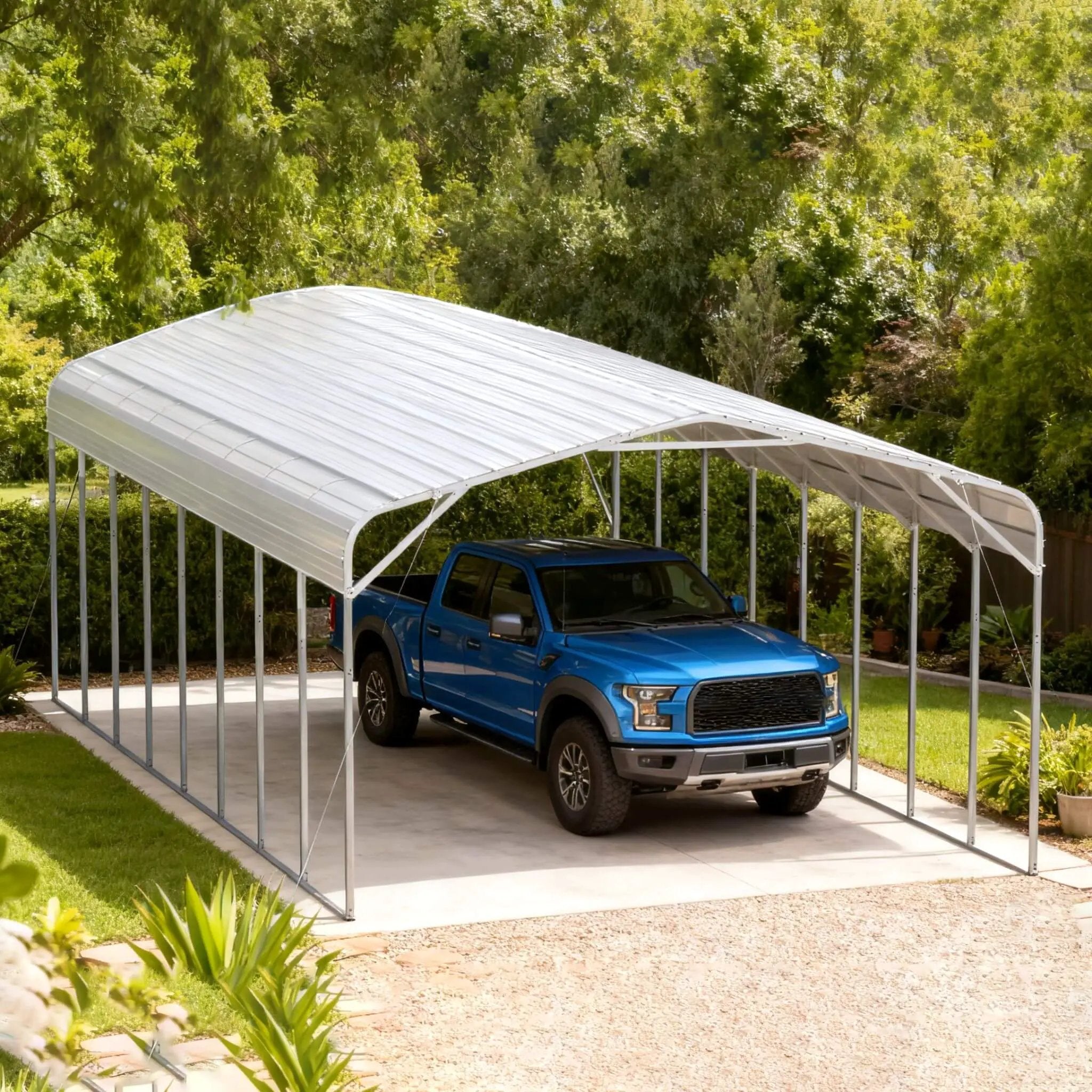 [20X40FT] Alora Heavy-Duty Outdoor High-Clearance Metal Carport (SAK67509) by SAKSBY WHOLESALE