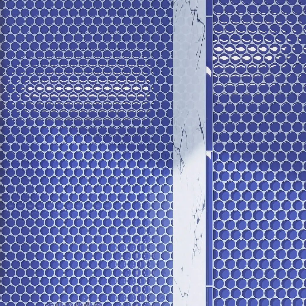 Cobalt Blue 12x12 Glossy Penny Round Glass Mosaic Tile (5 pack, 5 sq ft/case) by Apollo Tile