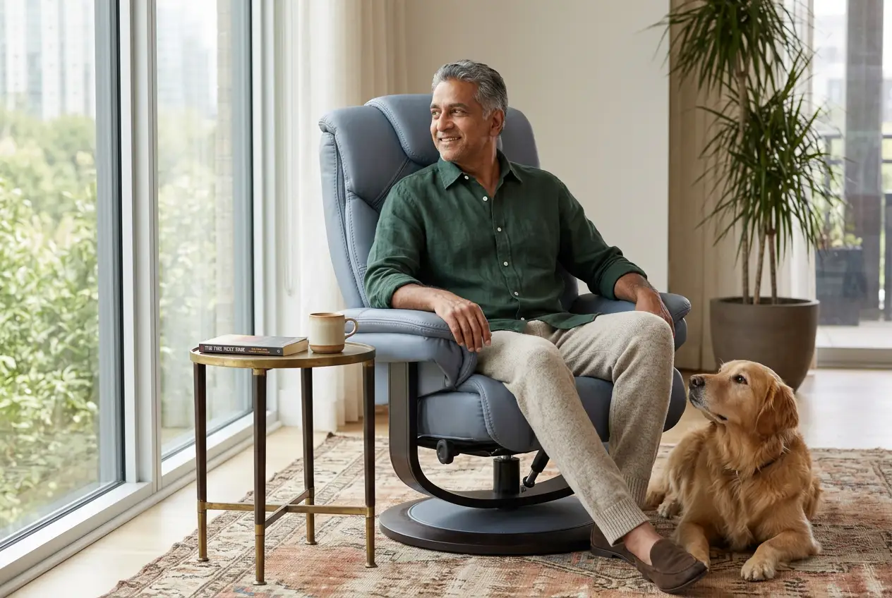 Oslo Euro Recliner w/ Ottoman by Ornate Furniture