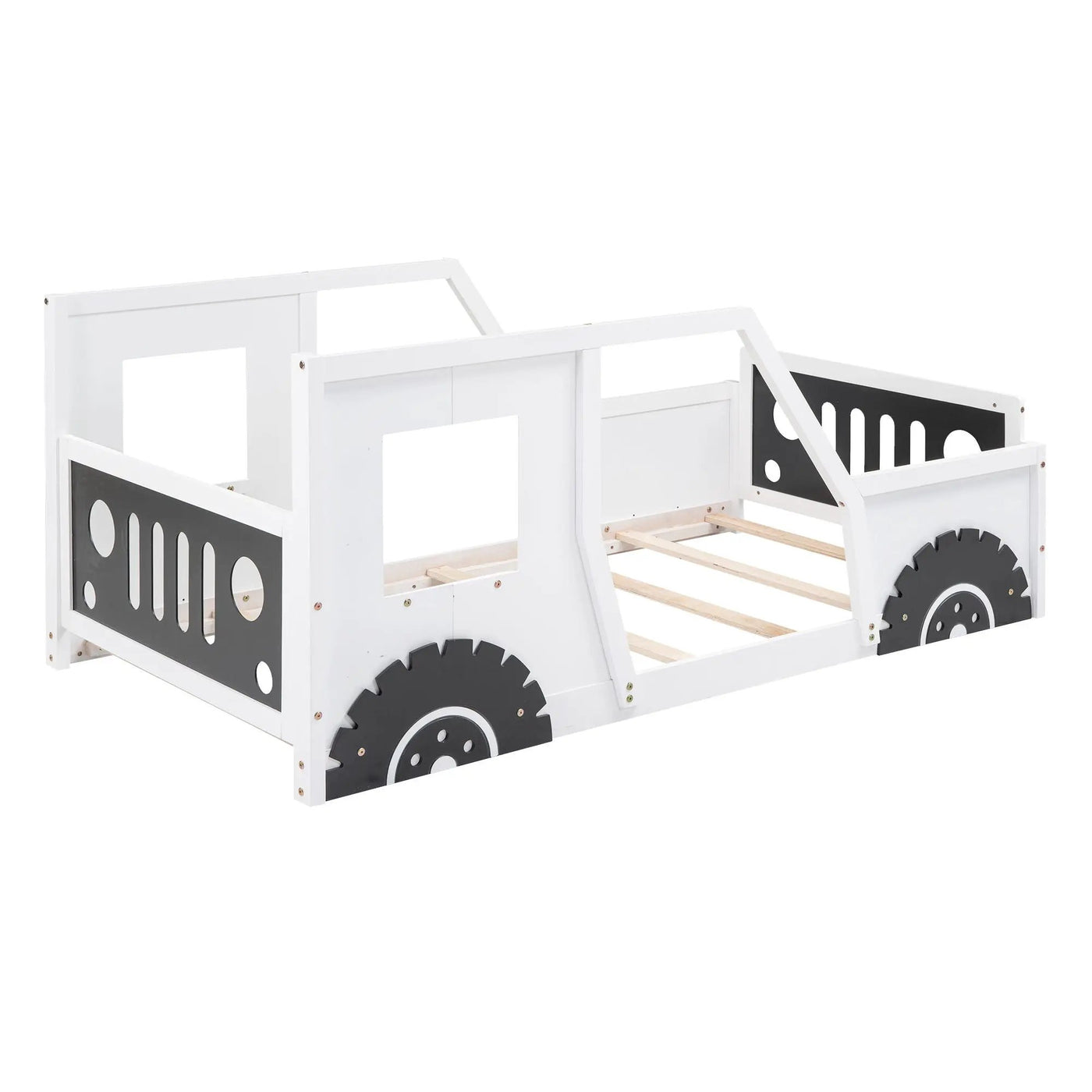 Classic Car Shaped Platform Bed With Wheels by Unique Piece Furniture