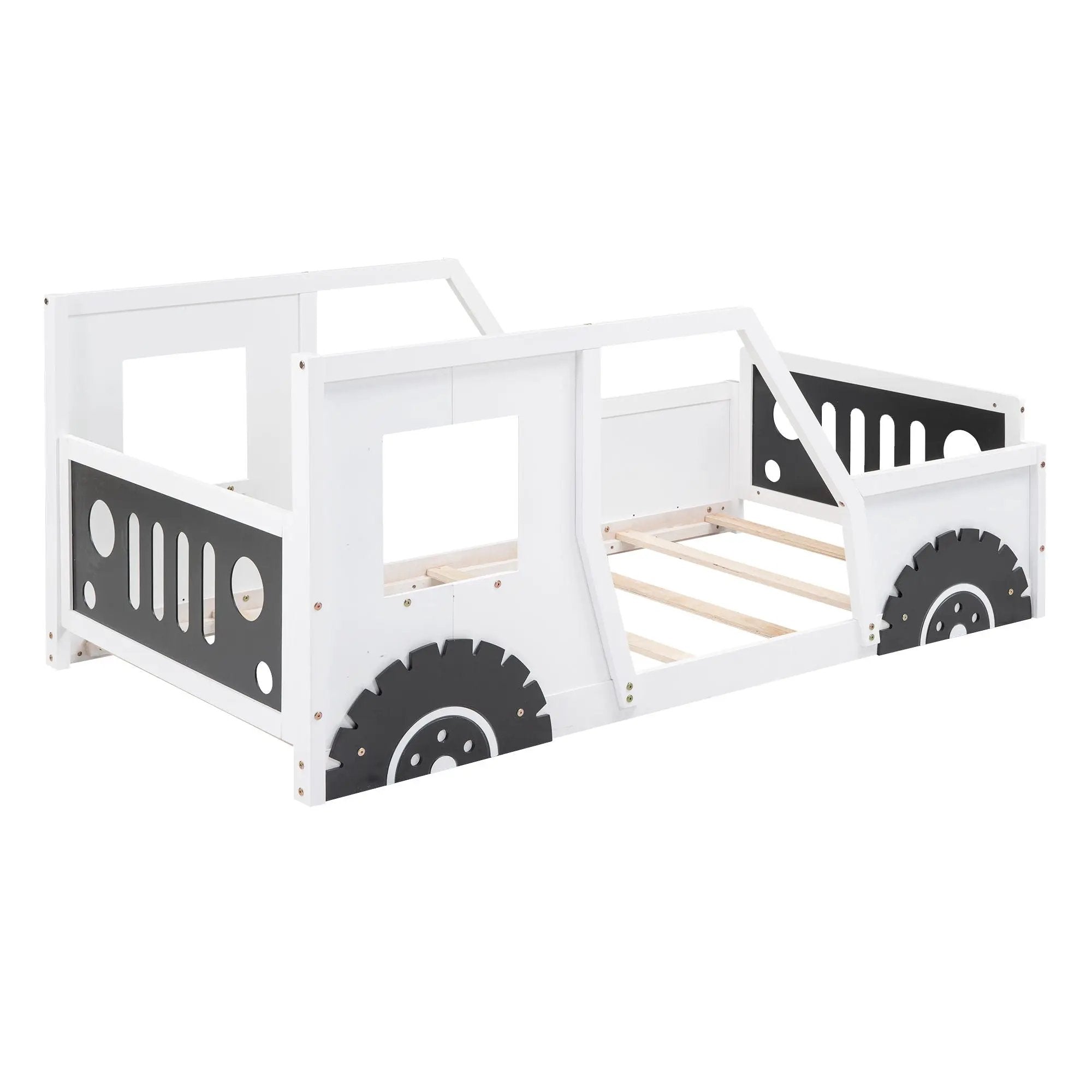Classic Car Shaped Platform Bed With Wheels by Unique Piece Furniture