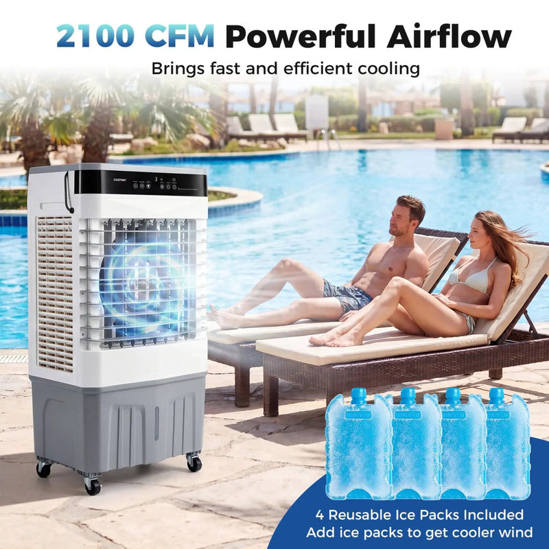 Evaporative Air Cooler 2100 CFM with 5.3 Gal Tank by DirectDeals
