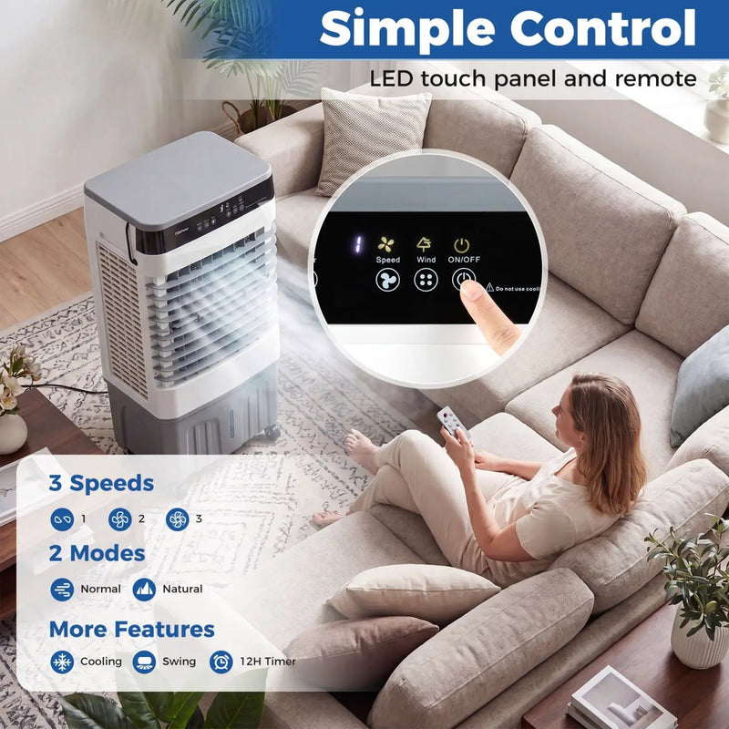 Evaporative Air Cooler 2100 CFM with 5.3 Gal Tank by DirectDeals