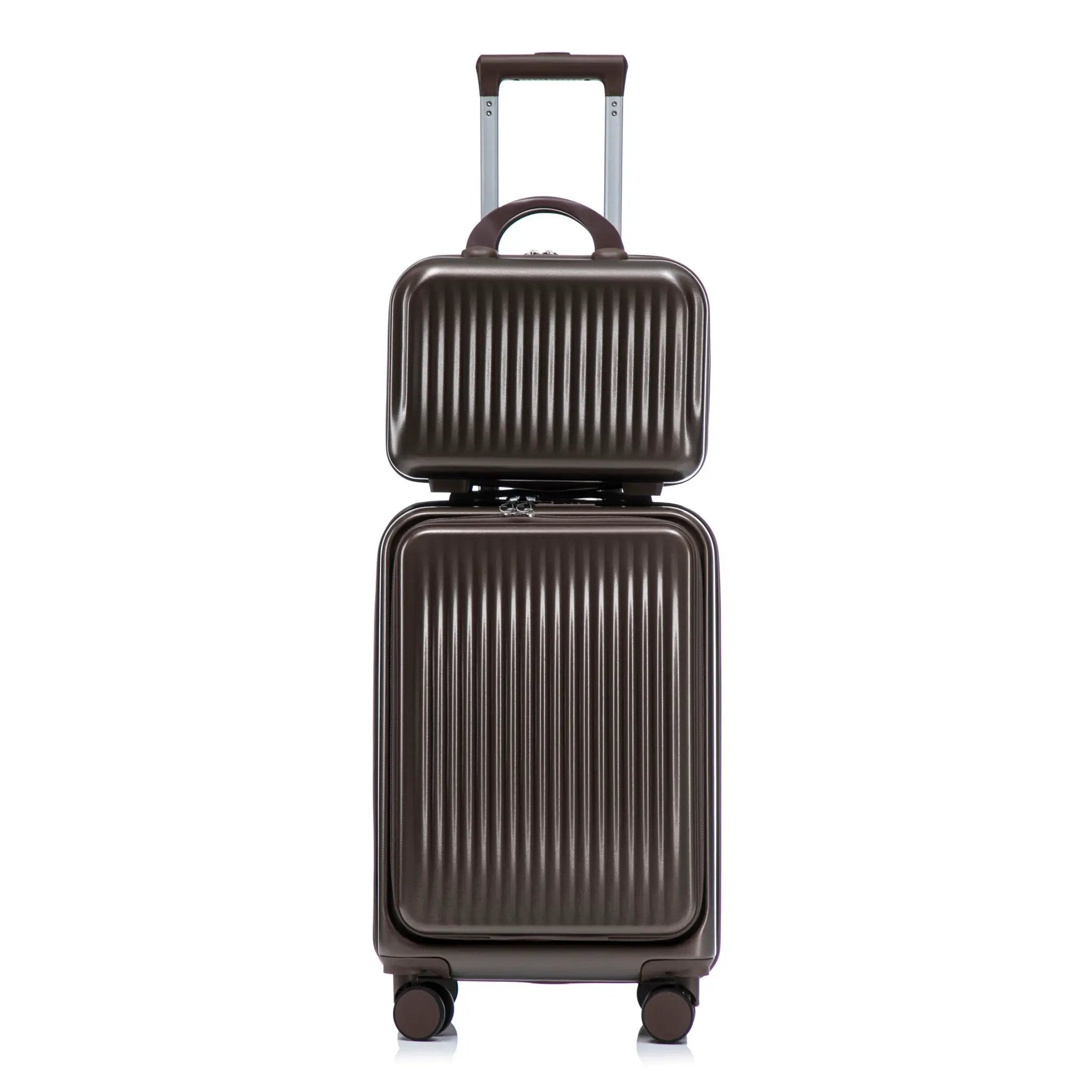14' & 20' ABS Spinner Wheel Luggage Set with Cosmetic Case by HouseOfZazla