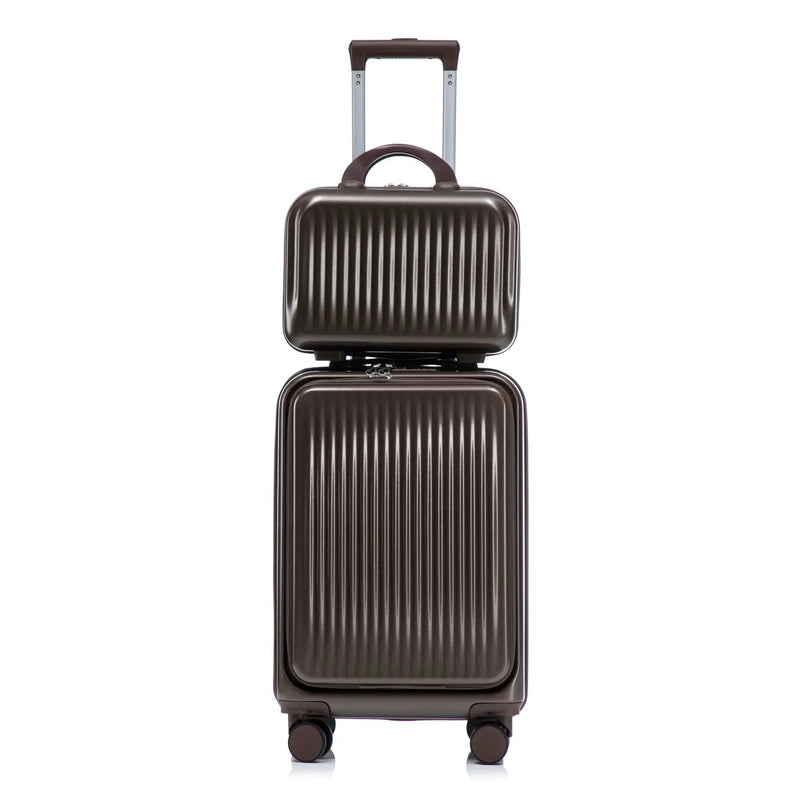 14' & 20' ABS Spinner Wheel Luggage Set with Cosmetic Case by HouseOfZazla