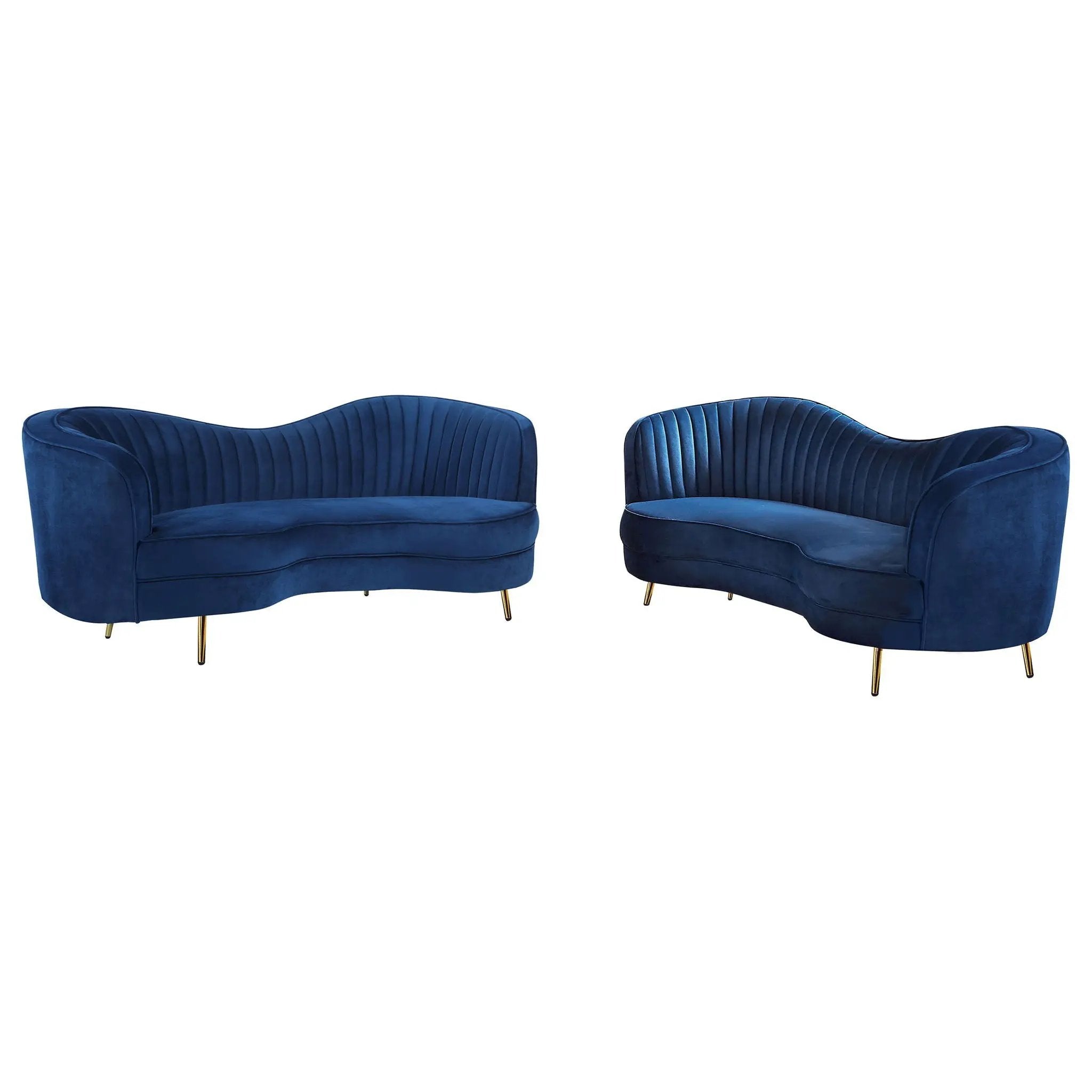 Marsden - 2 Piece Living Room Set - Blue by HouseOfZazla